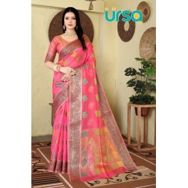 Banarasi Pink Silk Saree 