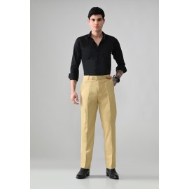 Abheri Men's Classic Camel Formal Trouser