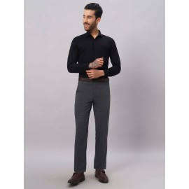 Abheri Men's Lava Grey Formal Trouser