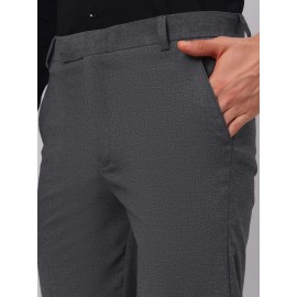 Abheri Men's Lava Grey Formal Trouser