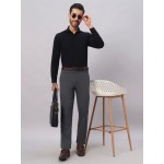 Abheri Men's Lava Grey Formal Trouser