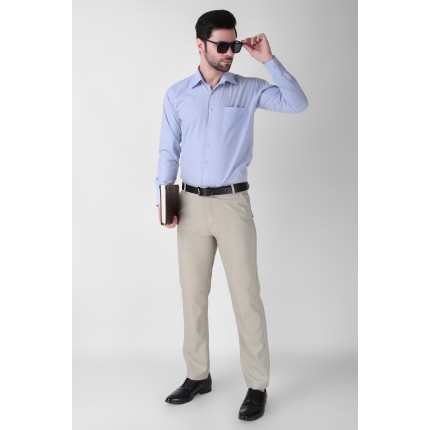 Abheri Men's Classic Light Green Formal Trouser