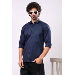 Abheri Men's Navy Blue Color Shirt