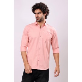 Abheri Men's  Peach Color Shirt