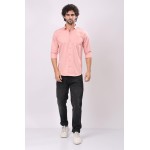 Abheri Men's  Peach Color Shirt