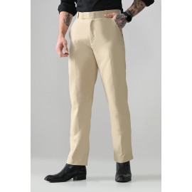 Abheri Men's Classic Beige Formal Trouser