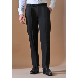Almark Men's Slim Fit Black Trouser