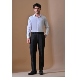Almark Men's Slim Fit Black Trouser
