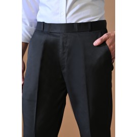 Almark Men's Slim Fit Black Trouser