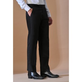 Almark Men's Slim Fit Black Trouser