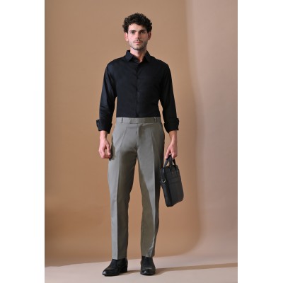 Almark Men's Slim Fit Elephant Grey Pants