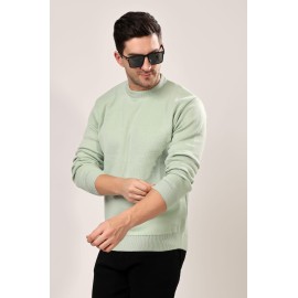 Almark Pullover  Pure Cotton Light Green Sweater