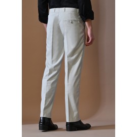 Almark Men's Slim Fit Light Grey Trouser