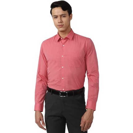 Verus Men's Blush Red Color Shirt
