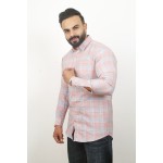 Verus Men's Casual Pink Check Shirt