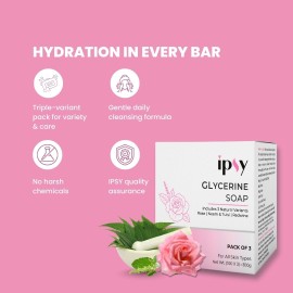 Ipsy Glycerine Soap Pack Of 3*100 gm.