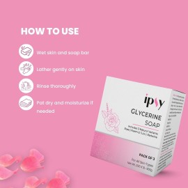 Ipsy Glycerine Soap Pack Of 3*100 gm.