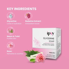 Ipsy Glycerine Soap Pack Of 3*100 gm.