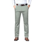 Men's Cotton Light Green Trouser