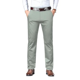 Men's Cotton Light Green Trouser