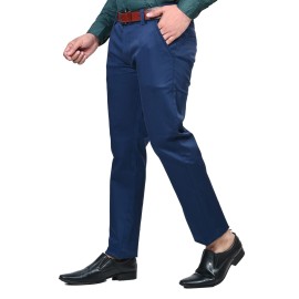 Men's Cotton Blue Trouser