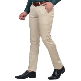 Men's Cotton Cream Trouser