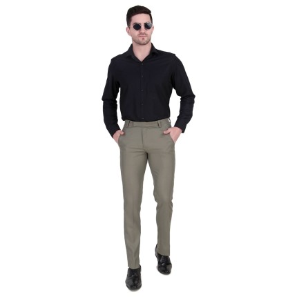 Verus Men's Regular Fit Green Trousers