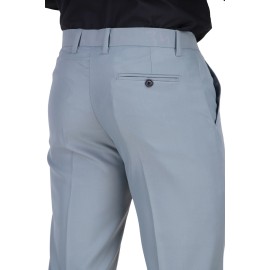 Verus Men's Regular Fit Grey Formal Trousers