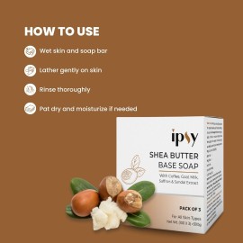 Ipsy Shea Butter Soap Pack Of 3*100 gm.