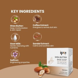 Ipsy Shea Butter Soap Pack Of 3*100 gm.