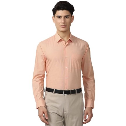 Verus Men's Stain Peach Color Shirt