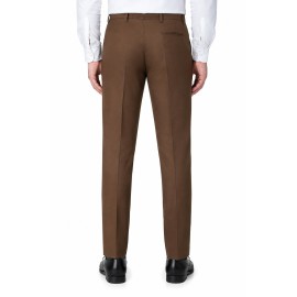 Almark Men's Classic Brown Formal Trouser