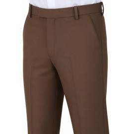 Almark Men's Classic Brown Formal Trouser