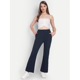 Ursa Women's Dark Blue Pants Palazzos