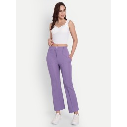 Ursa Women's Purple Pants Palazzos