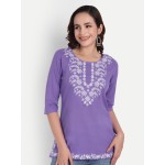 URSA Women’s Premium Purple Embroidered Top