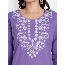 URSA Women’s Premium Purple Embroidered Top