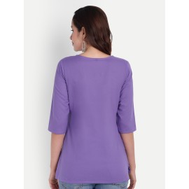 URSA Women’s Premium Purple Embroidered Top