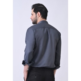 Verus Men's Satin Regular Fit Grey Formal Shirt