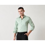 Verus Men's Satin Regular Fit Light Green Formal Shirt