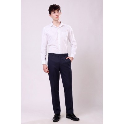 Verus Men's Classic Navy Blue Premium Lycra Trouser